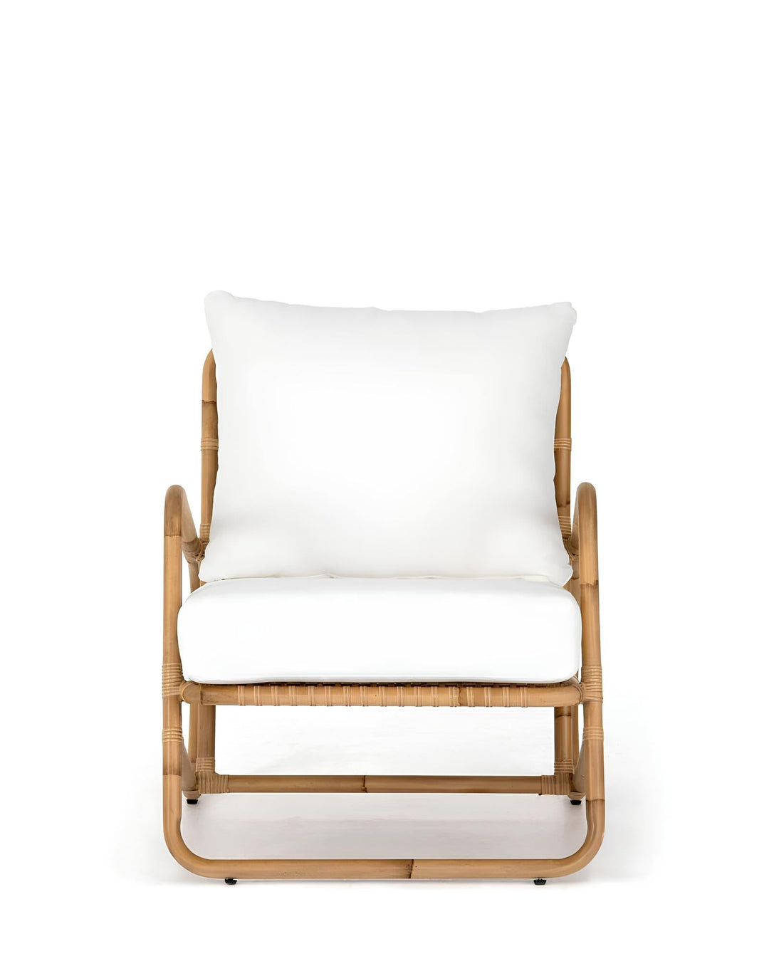 Cane Chairs for Balcony | Rattan Accent Chair with Cushion - Anaisha by Luxury Rattan Handicrafts 