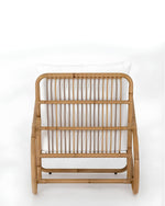 Cane Chairs for Balcony | Rattan Accent Chair with Cushion - Anaisha by Luxury Rattan Handicrafts 