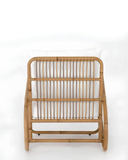 Cane Chairs for Balcony | Rattan Accent Chair with Cushion - Anaisha by Luxury Rattan Handicrafts 