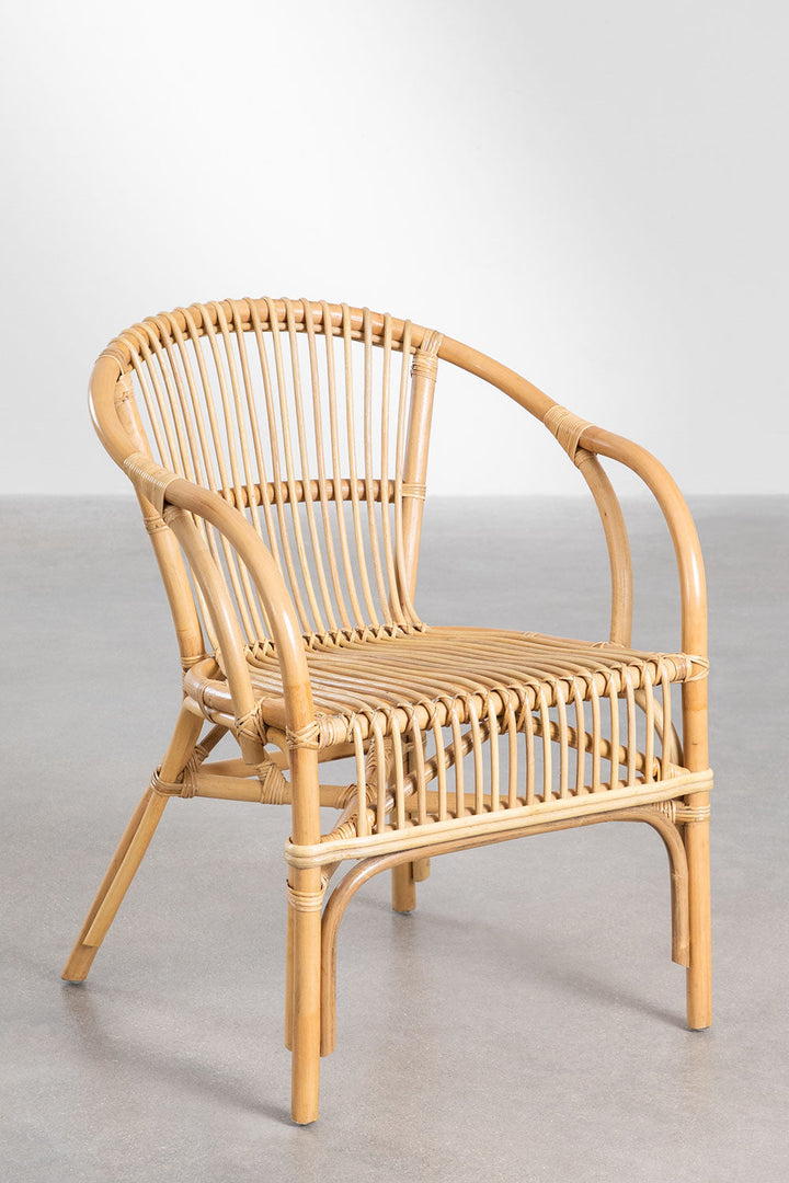 Cane Chair for Garden & Patio | Rattan Outdoor Lounge Chair - Larisa