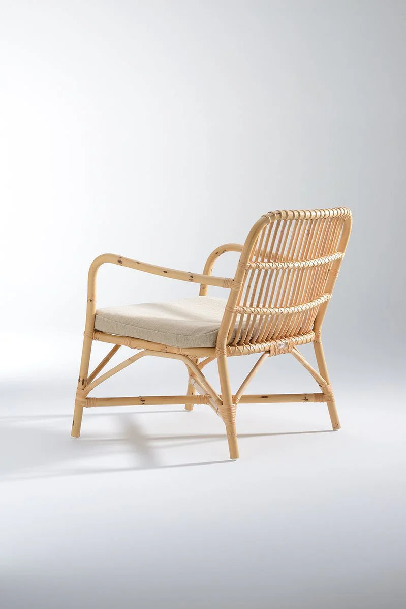 Bamboo Lounge Chair with Cushion for Living Room - Amias