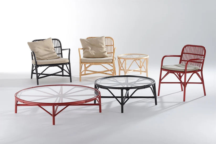 Bamboo Lounge Chair with Cushion for Living Room - Amias