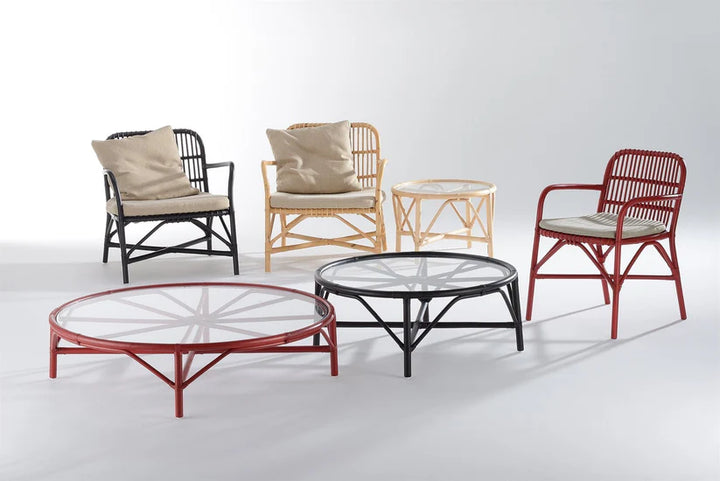 Bamboo Lounge Chair with Cushion for Living Room - Amias