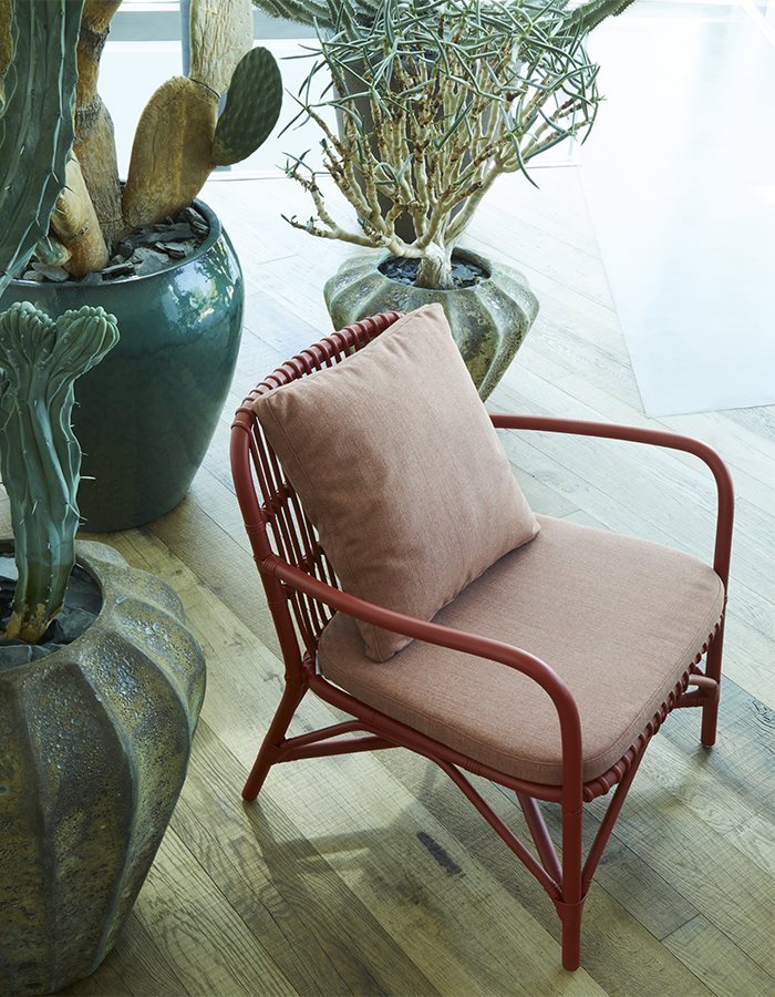 Bamboo Lounge Chair with Cushion for Living Room - Amias