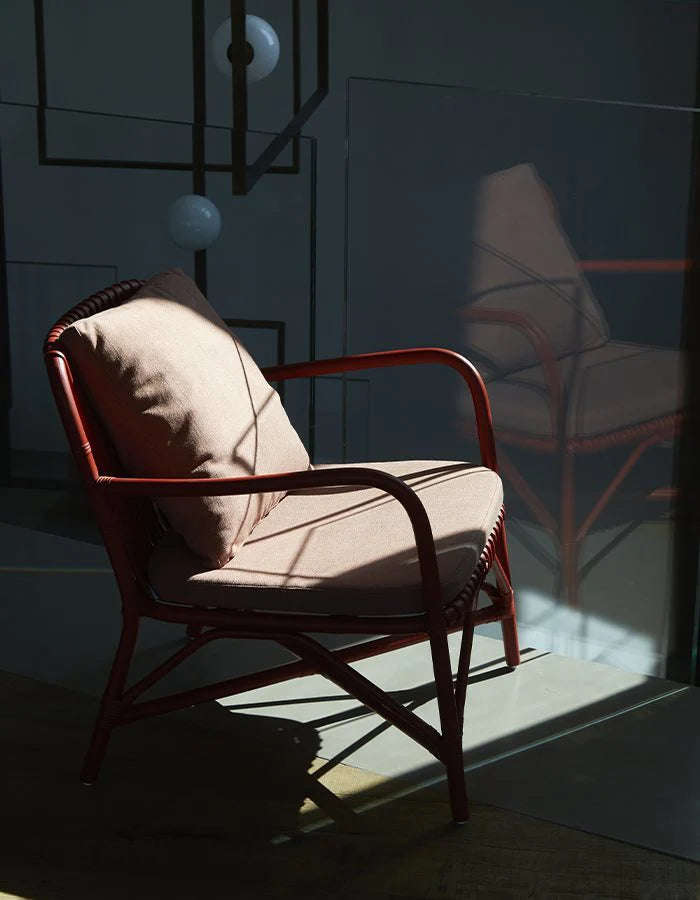 Bamboo Lounge Chair with Cushion for Living Room - Amias