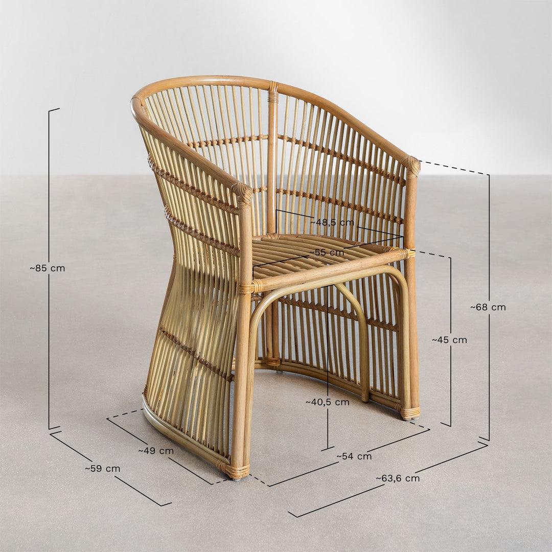 Cane chairs for Lounge | Bamboo Chairs for garden - Mahika by Luxury Rattan Handicrafts 