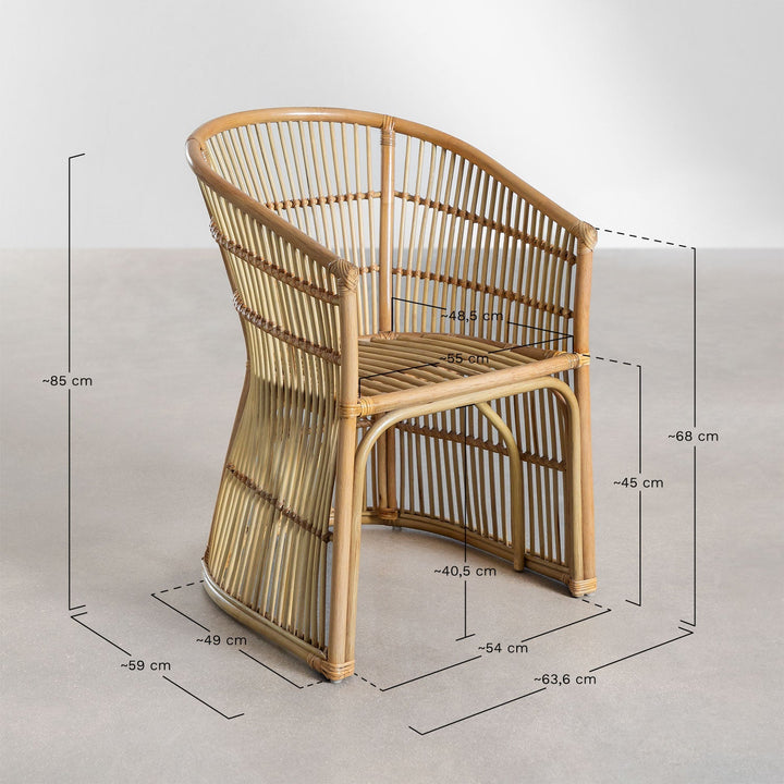 Cane chairs for Lounge | Bamboo Chairs for garden - Mahika by Luxury Rattan Handicrafts 