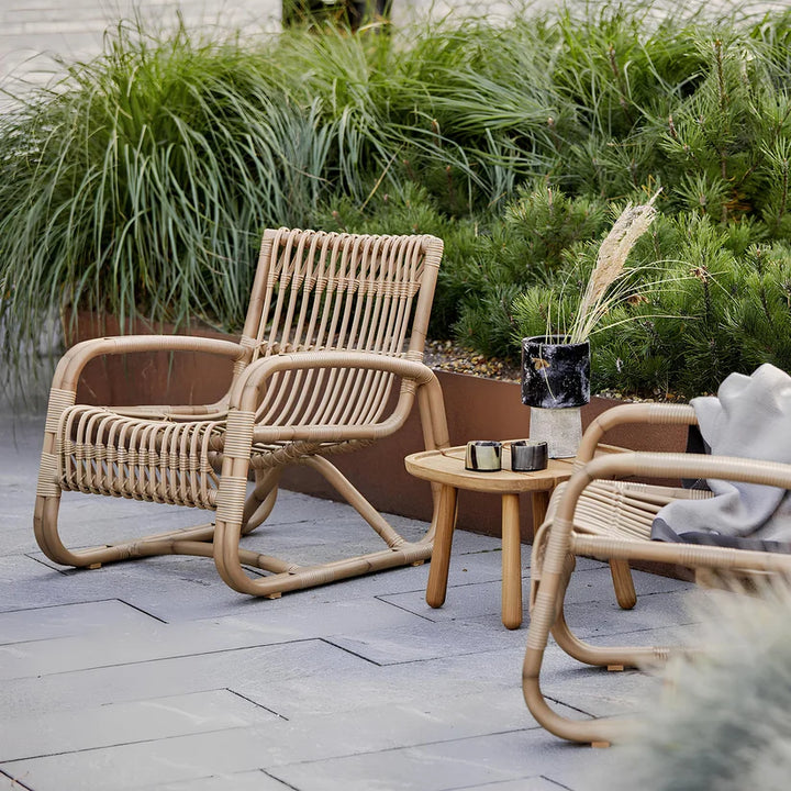 Cane Lounge Chair for Living Room | Rattan Chair with Cushion - Kaia