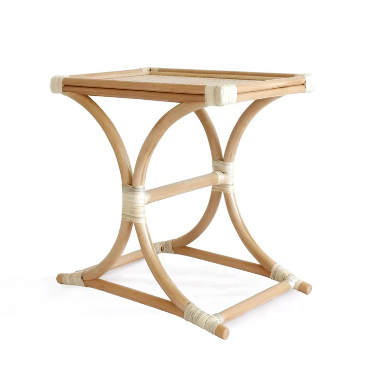 Rattan Bedside Table | Cane Side Table | Bamboo - Larisa