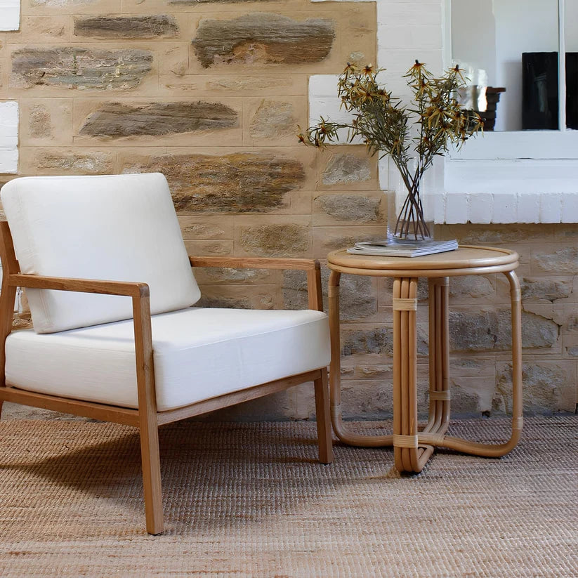 Rattan Bedside Table | Cane Side table | Bamboo table - Gareth