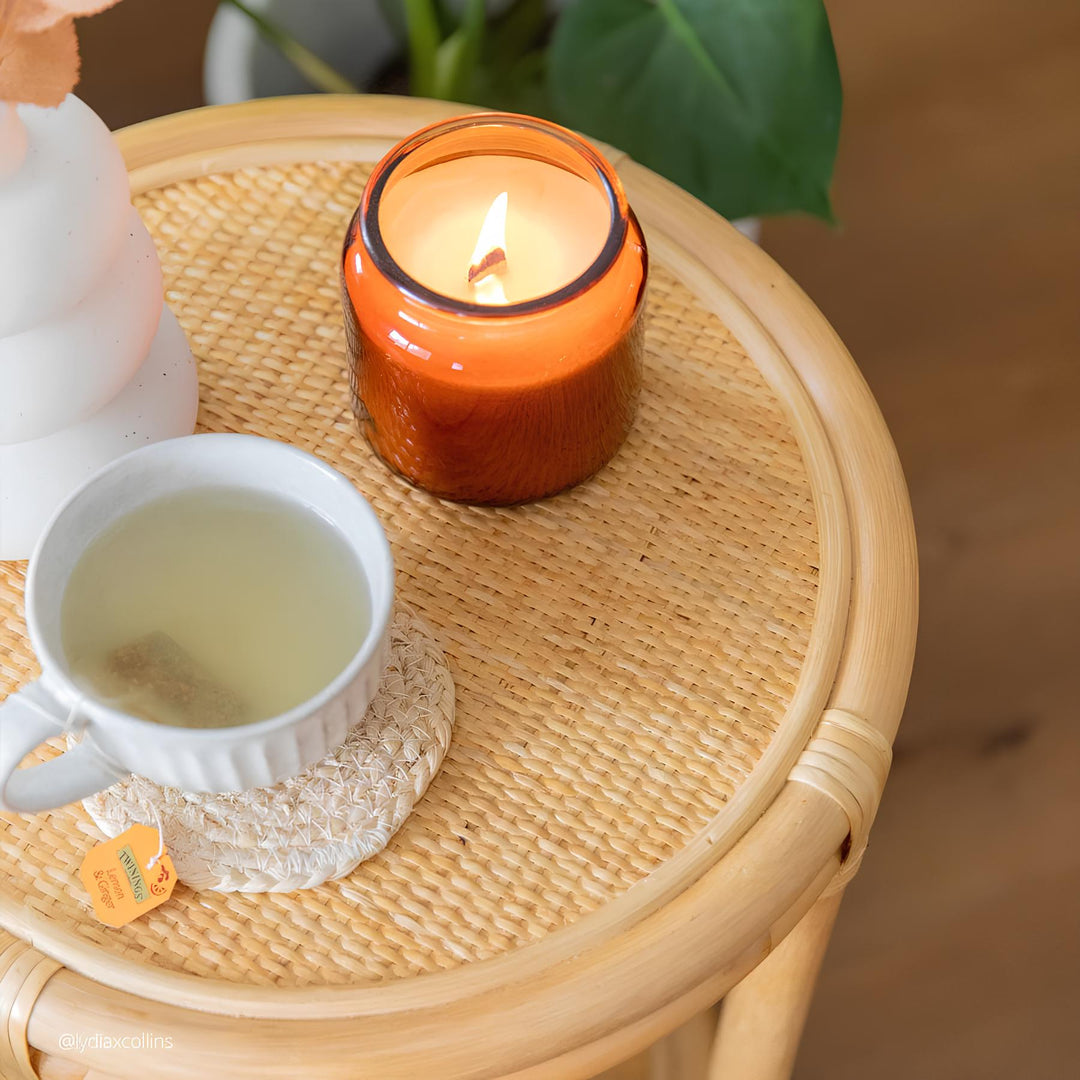Rattan Bedside Table | Cane Side table | Bamboo table - Fintan