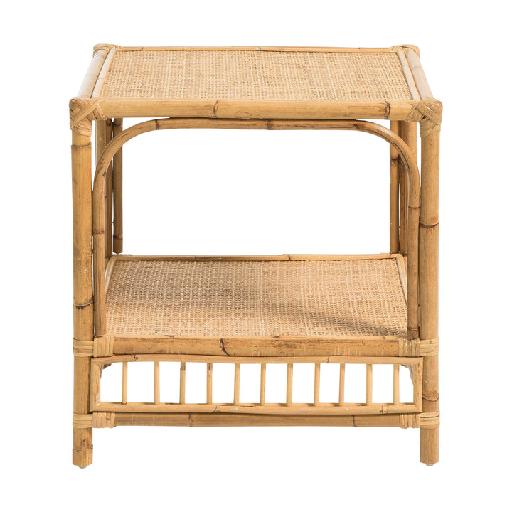 Rattan Bedside Table for Bedroom | Cane Side Table | Bamboo Nightstand - Rylan