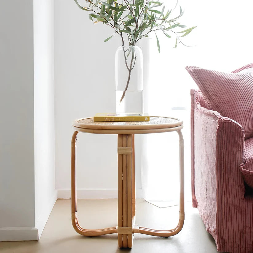 Rattan Bedside Table | Cane Side table | Bamboo table - Gareth