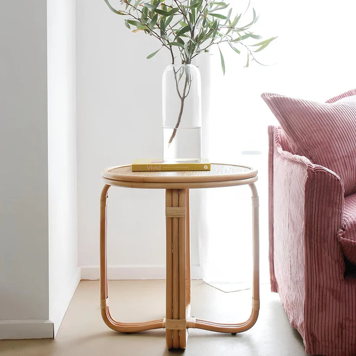 Rattan Bedside Table | Cane Side table | Bamboo table - Gareth