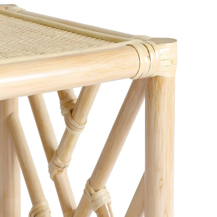 Rattan Bedside Table | Cane Side table | Bamboo table - Kaia