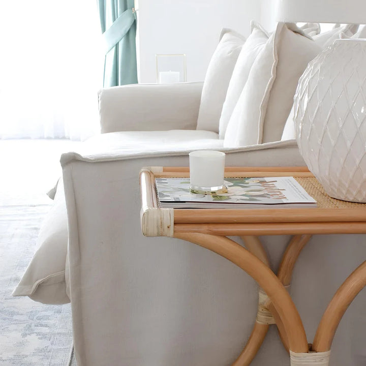 Rattan Bedside Table | Cane Side Table | Bamboo - Larisa