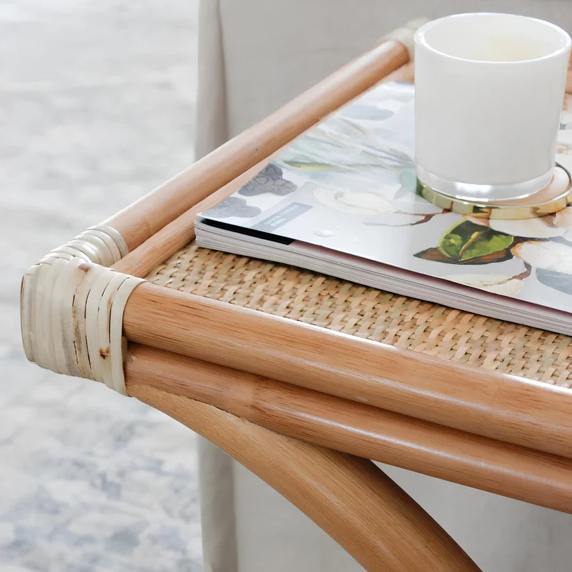 Rattan Bedside Table | Cane Side Table | Bamboo - Larisa