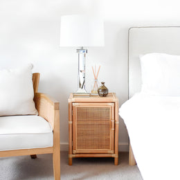 Rattan Bedside Table | Cane Side table | Bamboo table - Hollister
