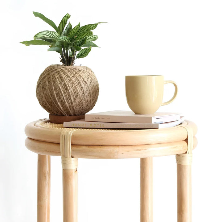 Rattan Bedside Table | Cane Side table | Bamboo table - Fintan