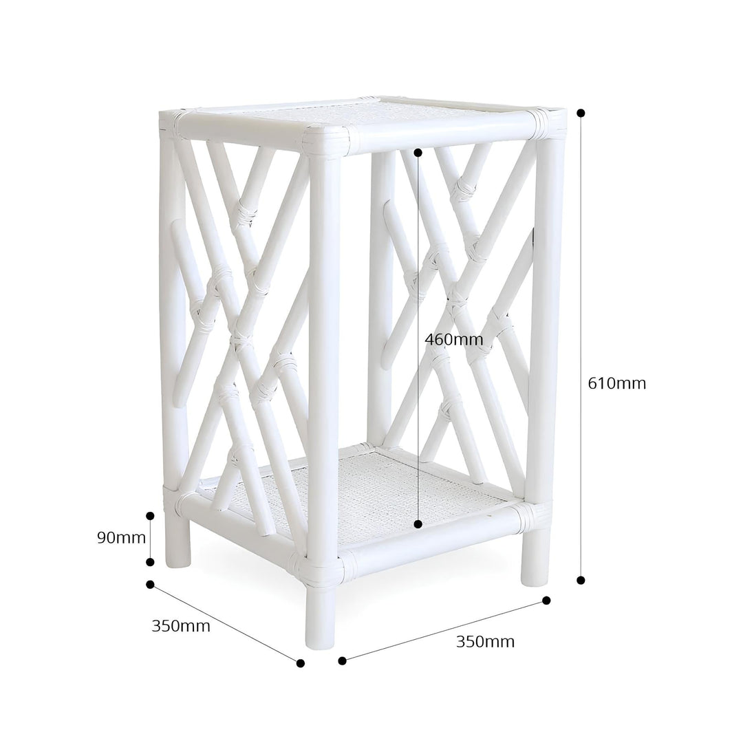 Rattan Bedside Table | Cane Side table | Bamboo table - Emery