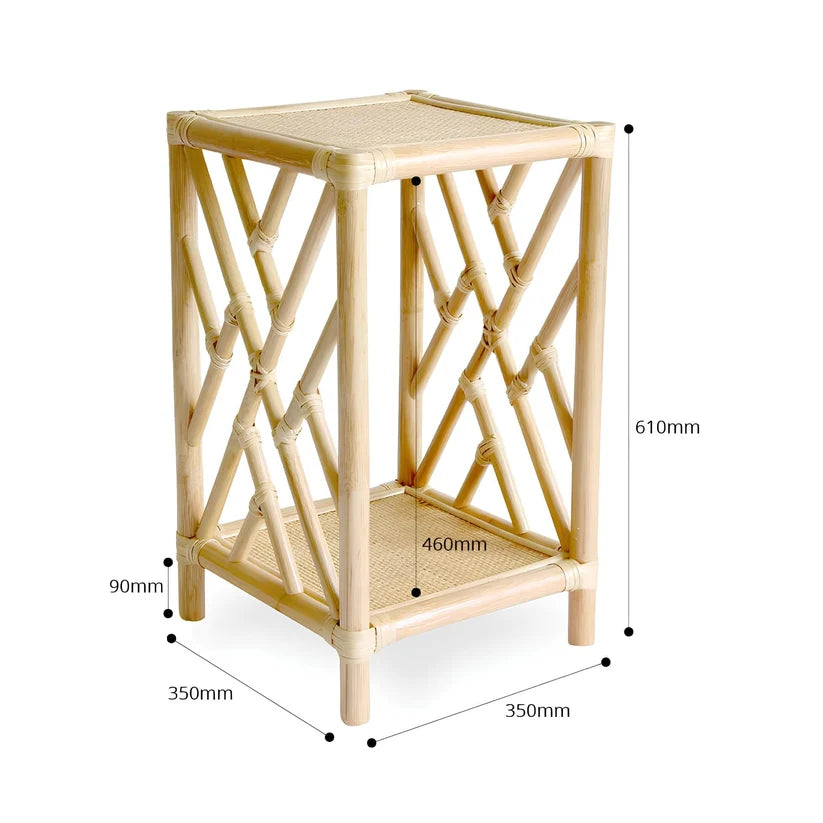 Rattan Bedside Table | Cane Side table | Bamboo table - Kaia
