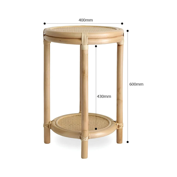 Rattan Bedside Table | Cane Side table | Bamboo table - Fintan