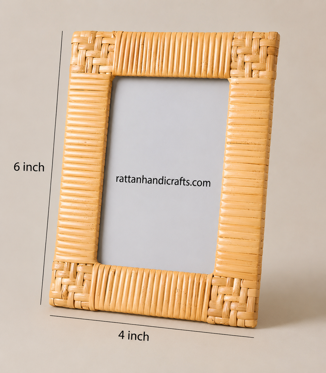 Rattan Photo Frame 4x6 Inch for Home - Warrickson
