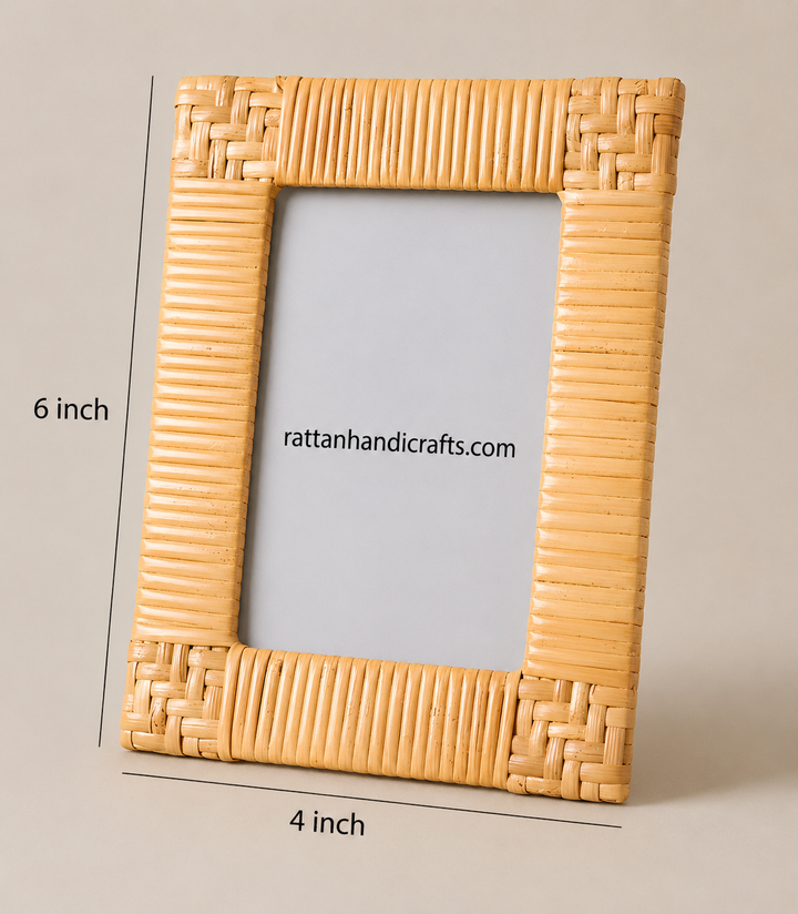 Rattan Photo Frame 4x6 Inch for Home - Warrickson