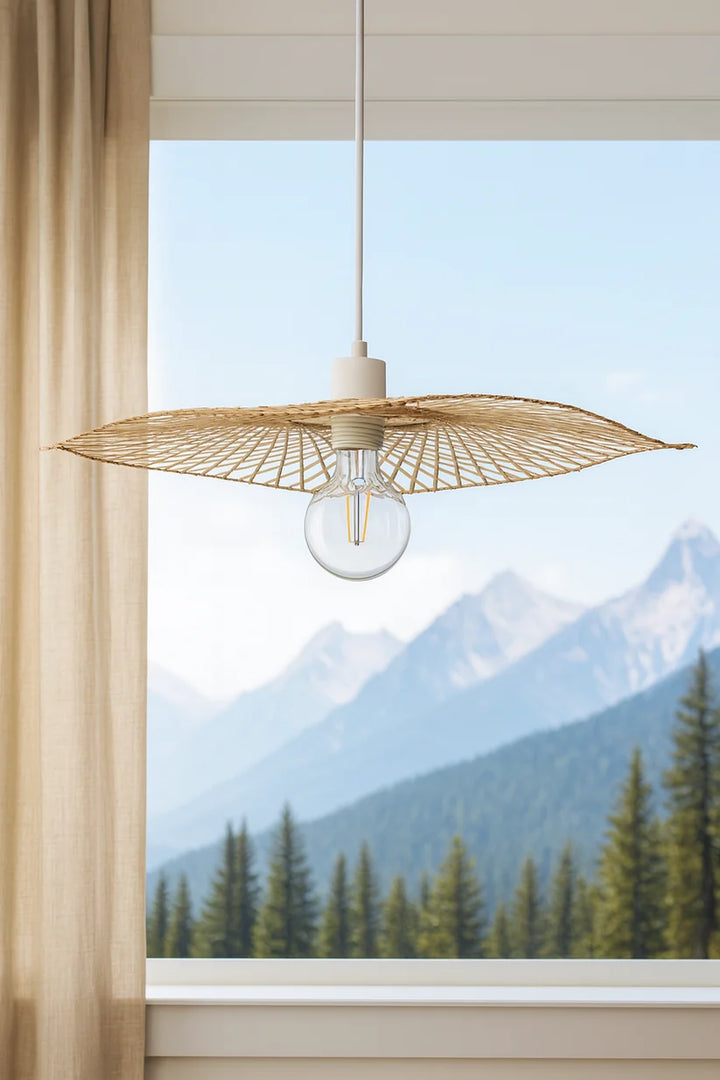 Wicker Hanging Light for Living Room - Cetabel