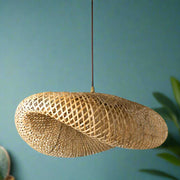 Bamboo Hanging Light for Drawing Room | Rattan Pendant Lamp - Zane