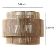 Jute Hanging Light for Bedroom | Natural Pendant Lamp - Niall