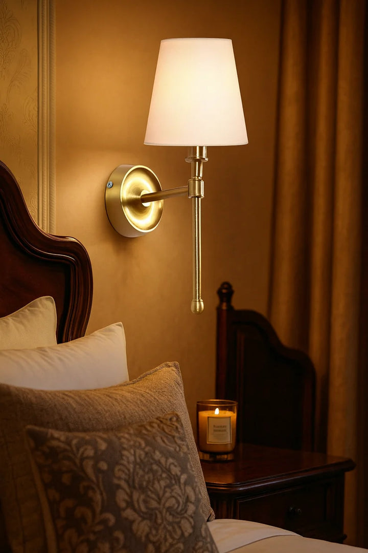 Modern Fabric Wall Lamp for Living Room | Decorative Wall Light - Edrick