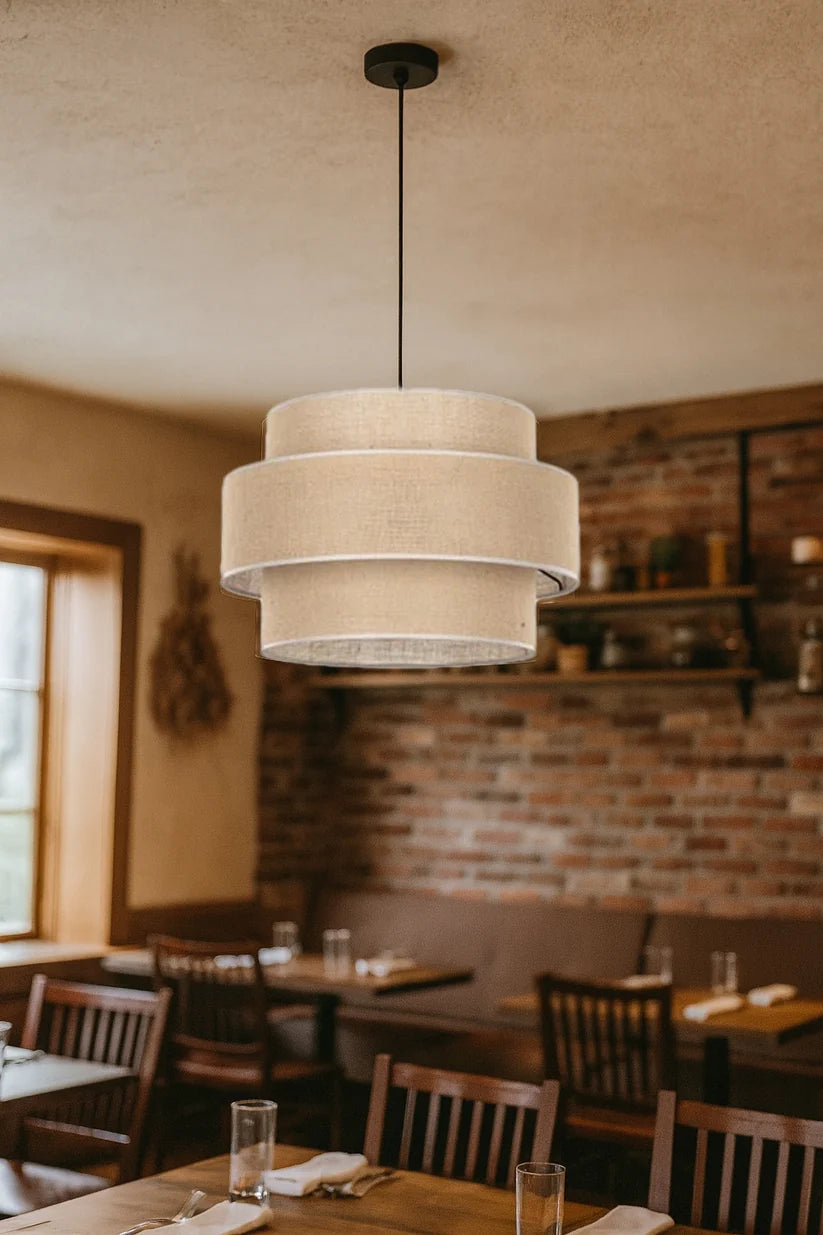 Jute Hanging Light for Living Room | Natural Pendant Lamp - Ulvar