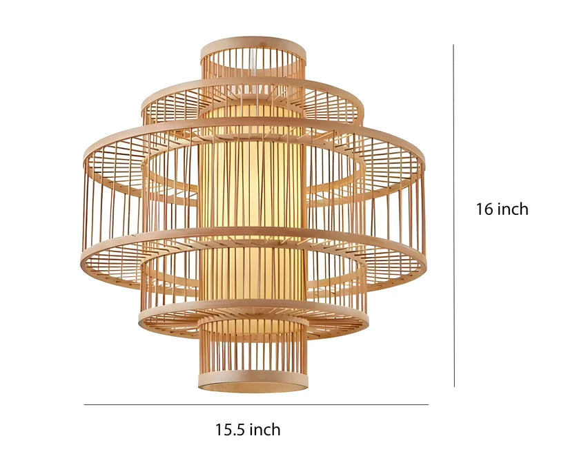 Wicker Pendant Light for Living Room - Nez