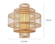 Wicker Pendant Light for Living Room - Nez