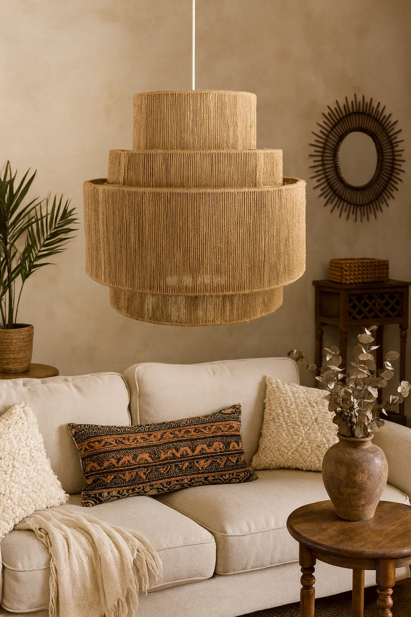 Jute Chandelier for Dining Room - Keegan