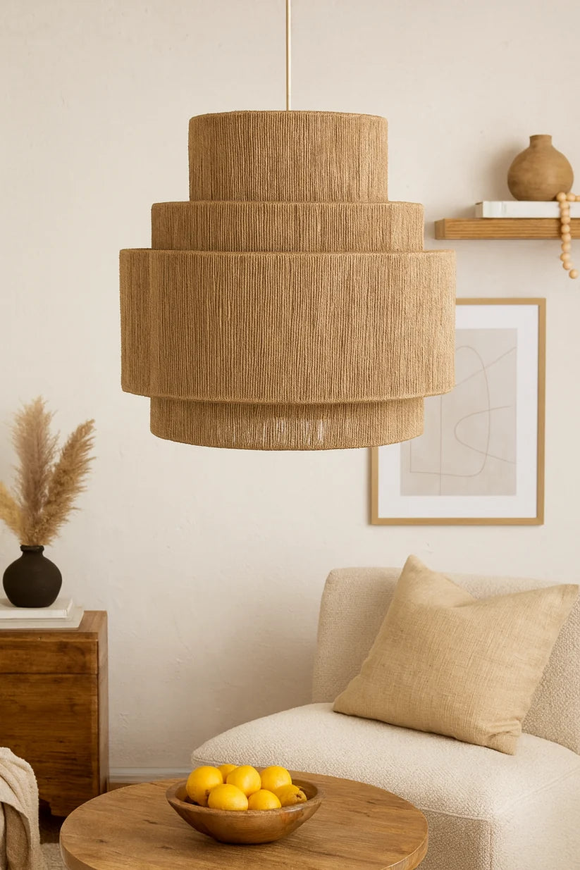 Jute Chandelier for Dining Room - Keegan