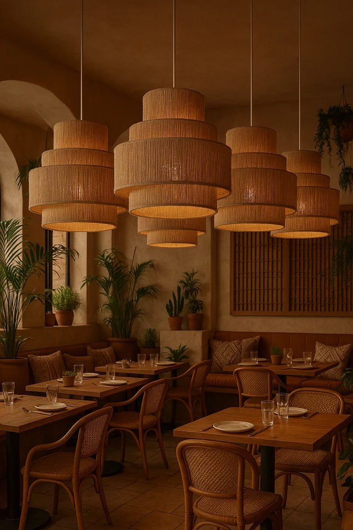 Jute Chandelier for Dining Room - Keegan