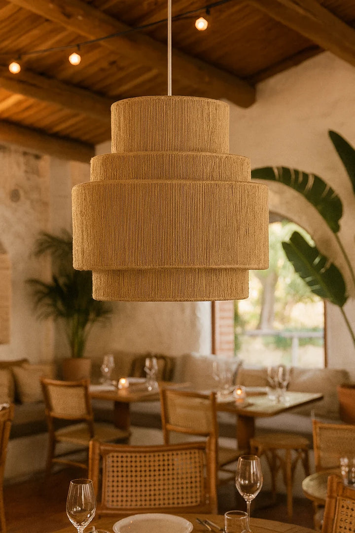 Jute Chandelier for Dining Room - Keegan