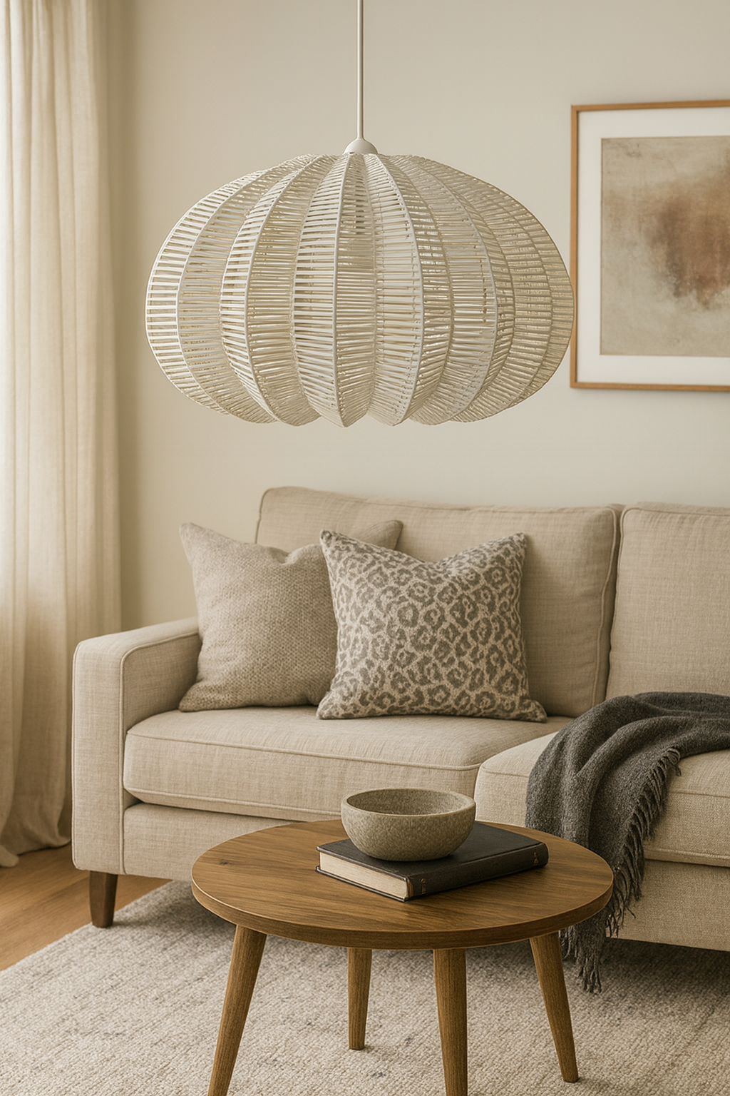 Bamboo Pendant Light for Living Room - Hem by Luxury Rattan Handicrafts 
