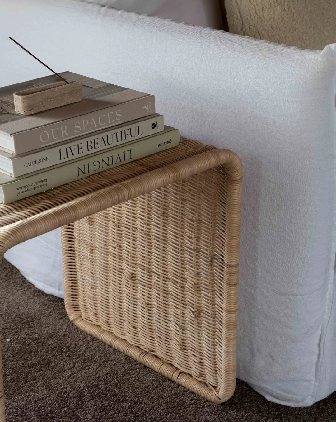 Rattan Bedside Table | Cane Side Table | Bamboo - Callen