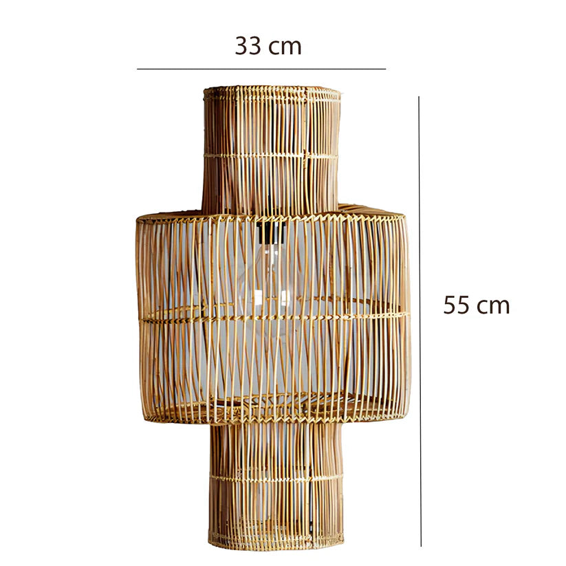 Bamboo Hanging Light for Hallway | Rattan Pendant Lamp - Dax