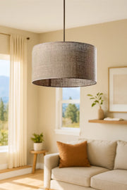 Jute Hanging Light for Living Room | Natural Pendant Lamp - Varek