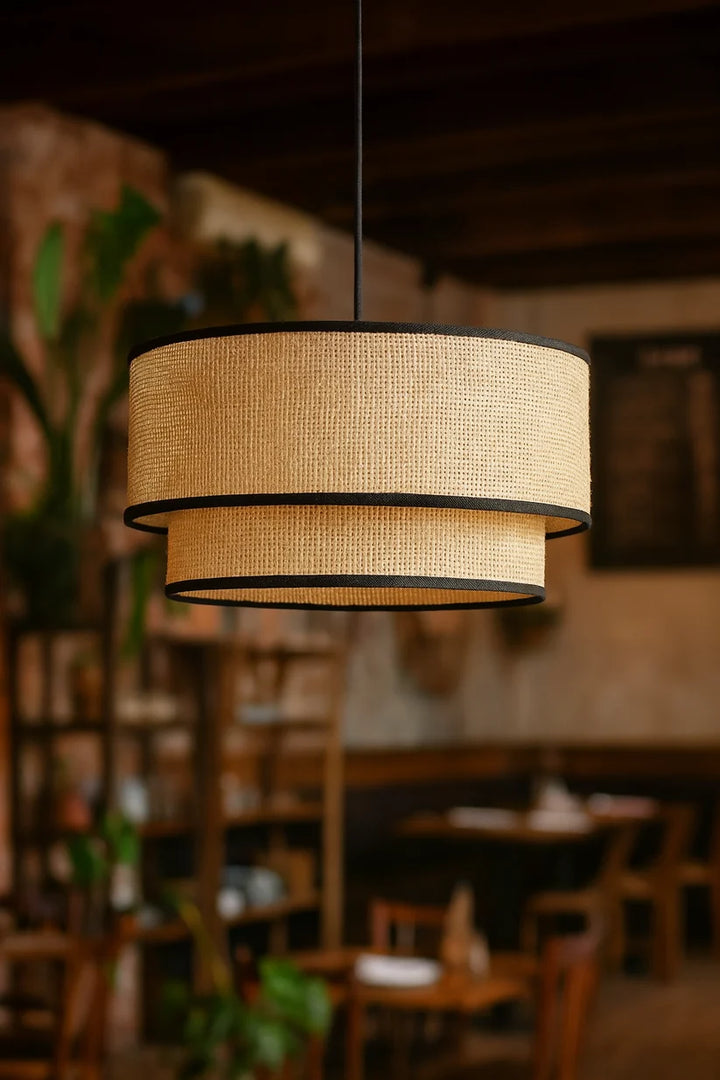 Jute Hanging Light for Living Room - Wynn