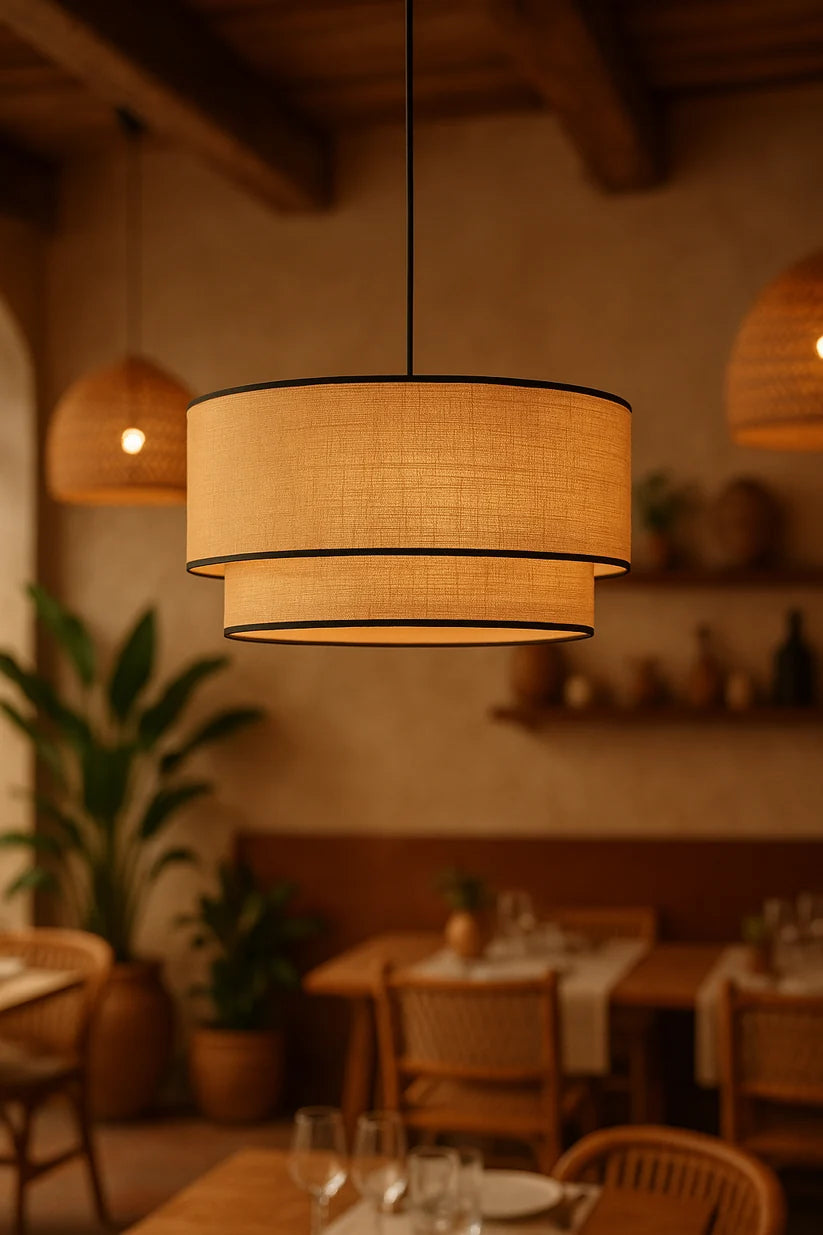 Jute Hanging Light for Living Room - Wynn