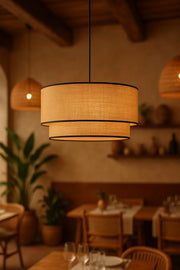 Jute Hanging Light for Living Room - Wynn