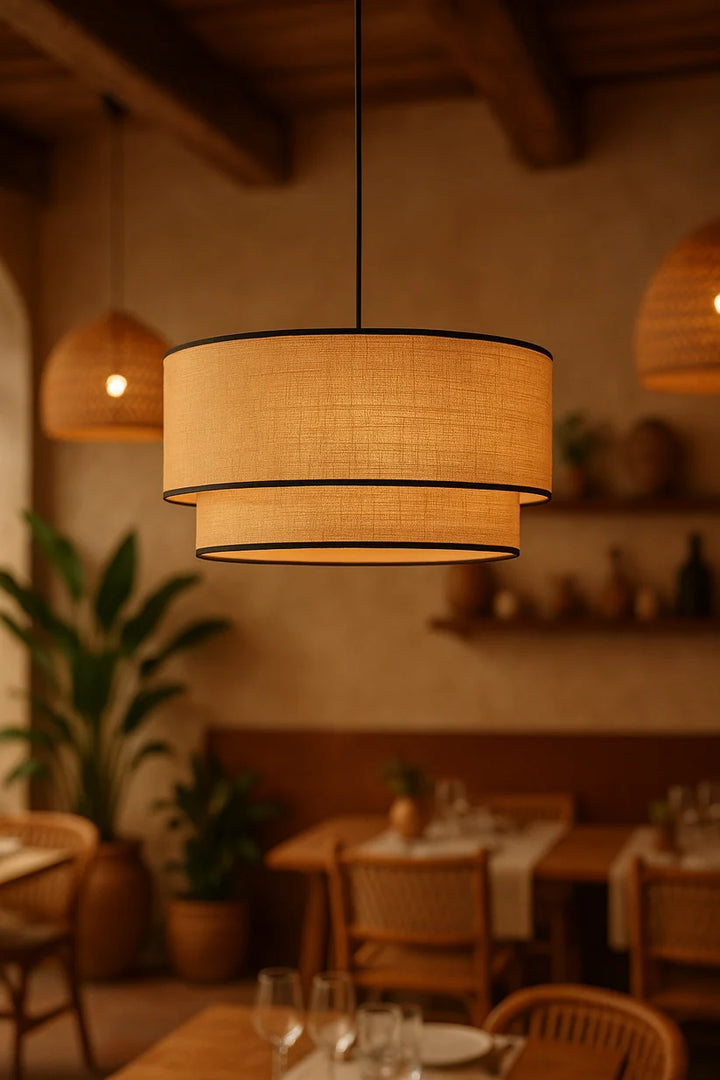 Jute Hanging Light for Living Room - Wynn