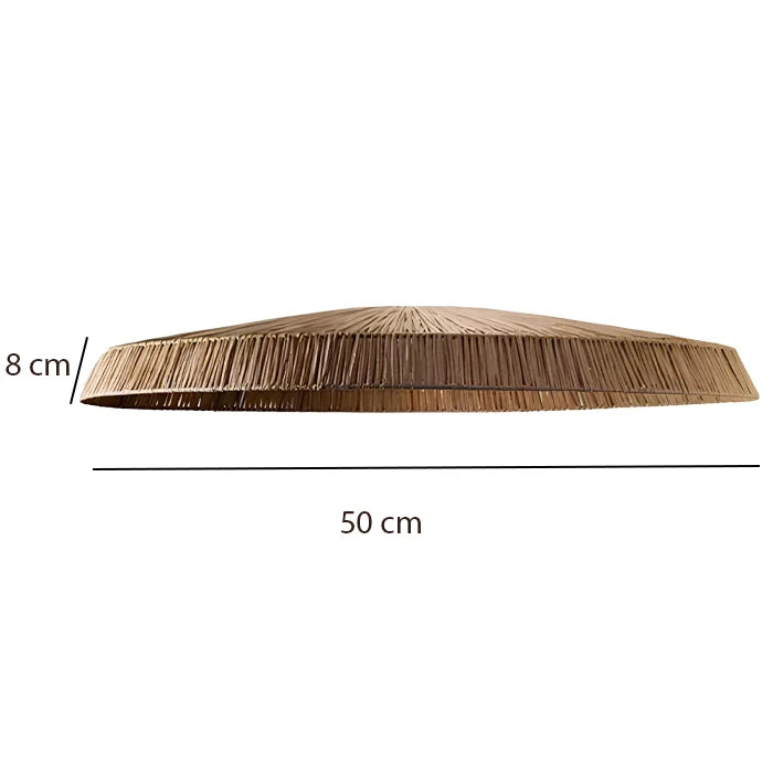Raffia Hanging Light for Bedroom | Natural Pendant Lamp - Kaia