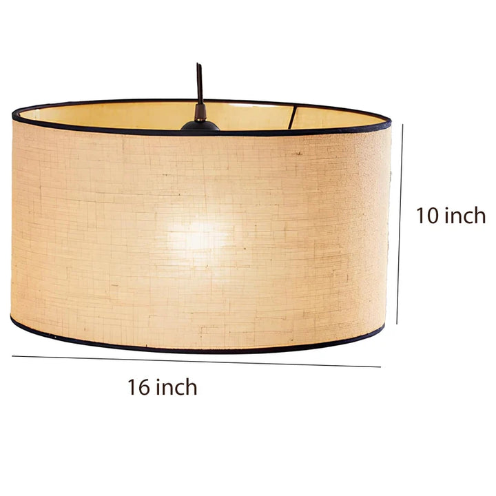 Jute Hanging Light for Bedroom | Natural Pendant Lamp - Pryce