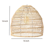Bamboo Pendant Light for Living Room 14 Inch - Kevin by Luxury Rattan Handicrafts 